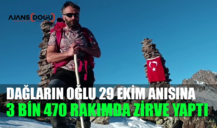 Dağların Oğlu 29 Ekim anısına Kaçkarlar'da 3 bin 470 rakımda zirve yaptı