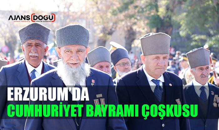 Erzurum'da Cumhuriyet Bayramı coşkusu