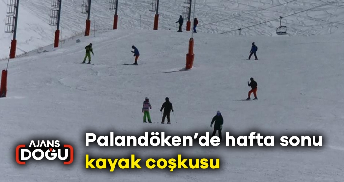 Palandöken’de hafta sonu kayak coşkusu