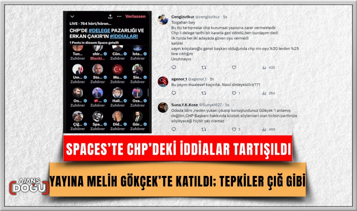 Spaces’te CHP’deki iddialar tartışıldı,yayına Melih Gökçek’te alındı; tepkiler çığ gibi 