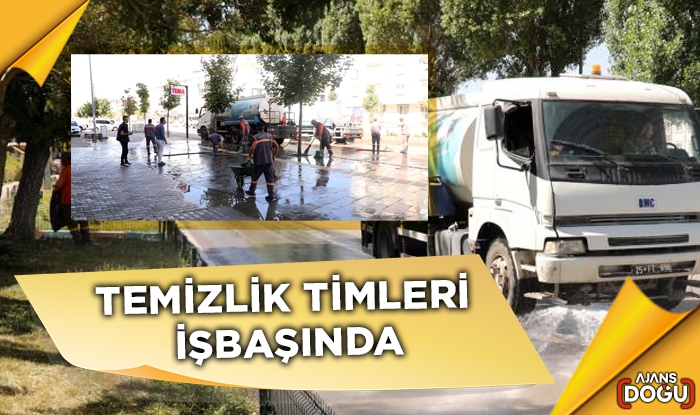 Temizlik timleri işbaşında