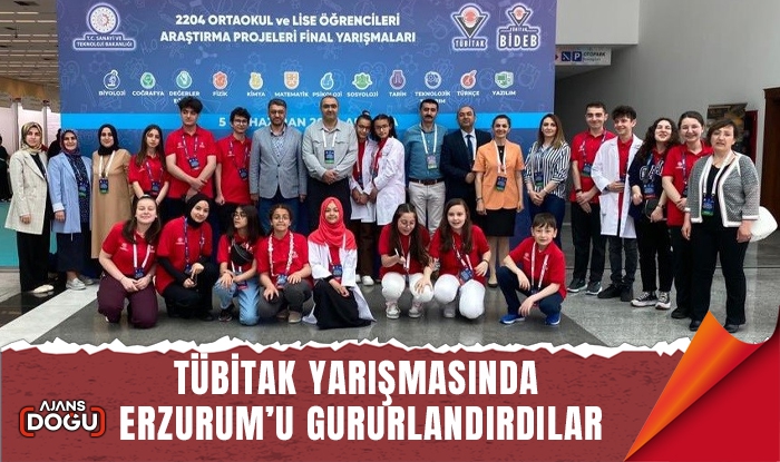 TÜBİTAK yarışmasında Erzurum’u gururlandırdılar