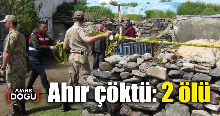 Ahır çöktü: 2 ölü