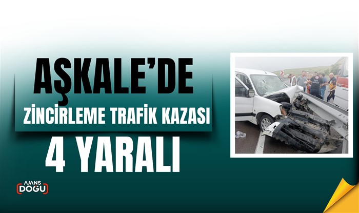 Aşkale’de zincirleme trafik kazası: 4 yaralı