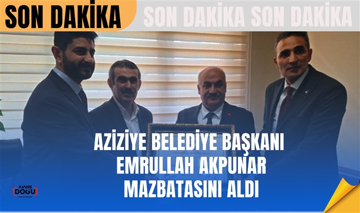 Aziziye Belediye Başkanı Emrullah Akpunar Mazbatasını Aldı