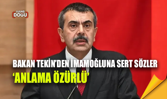 Bakan Tekin'den İmamoğlu'na sert sözler: Okuduğunu anlama özürlü