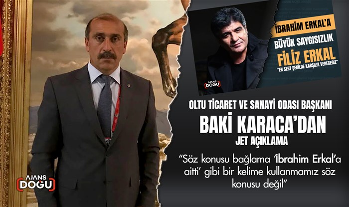 Baki Karaca; İbrahim Erkal’a aittir  gibi bir kelime kullanmamız söz konusu değil