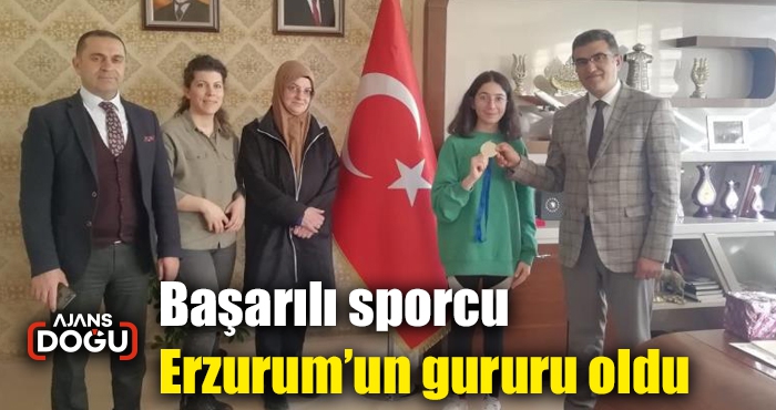 Başarılı sporcu Erzurum’un gururu oldu