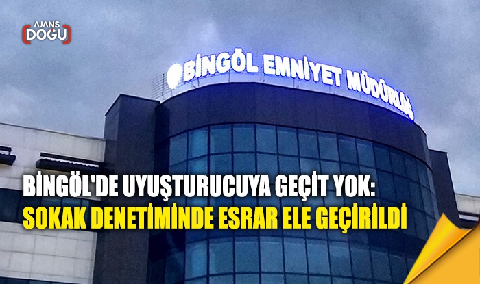 Bingöl'de uyuşturucuya geçit yok: Sokak denetiminde esrar ele geçirildi