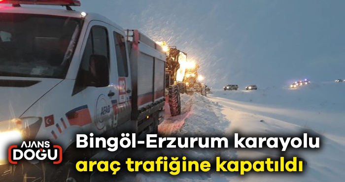 Bingöl-Erzurum karayolu araç trafiğine kapatıldı