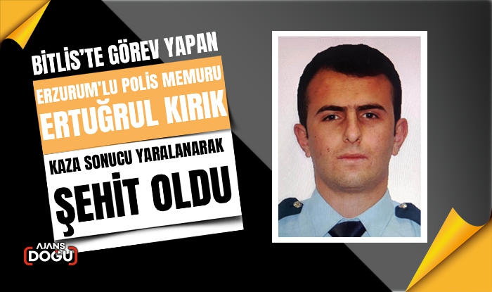 Bitlis’te polis memuru kaza sonucu yaralanarak şehit oldu