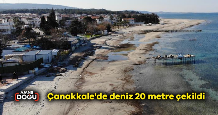 Çanakkale'de deniz 20 metre çekildi