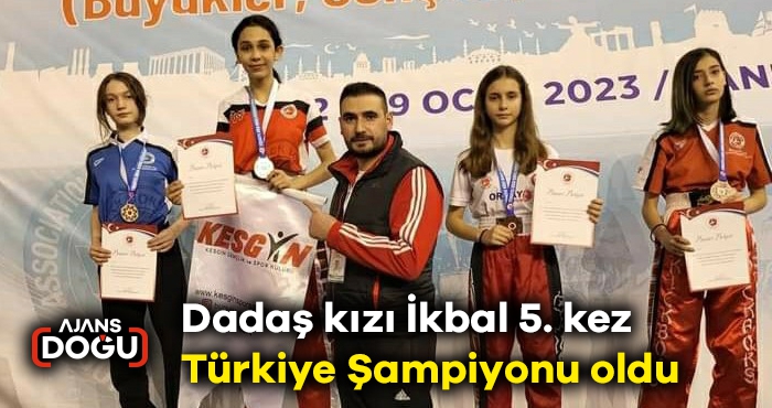 Dadaş kızı İkbal 5. kez Türkiye Şampiyonu oldu