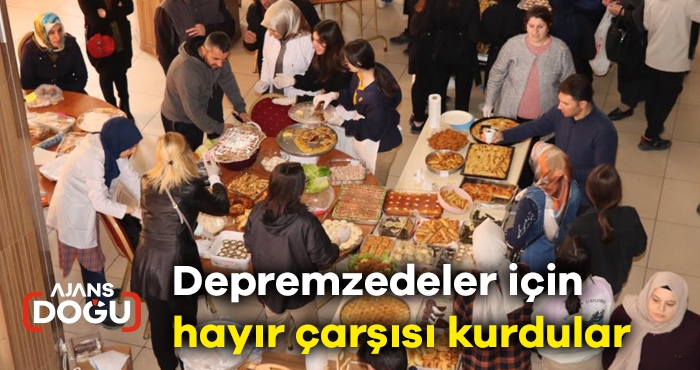 Depremzedeler için hayır çarşısı kurdular