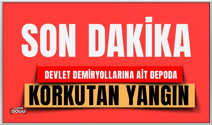 Devlet Demiryollarına ait depoda korkutan yangın