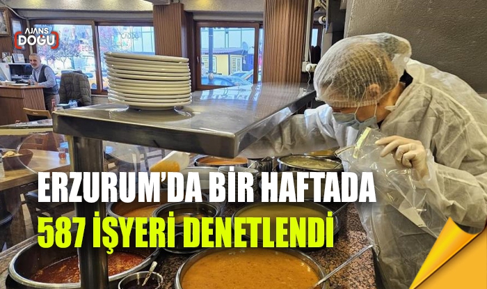Erzurum’da bir haftada 587 işyeri denetlendi