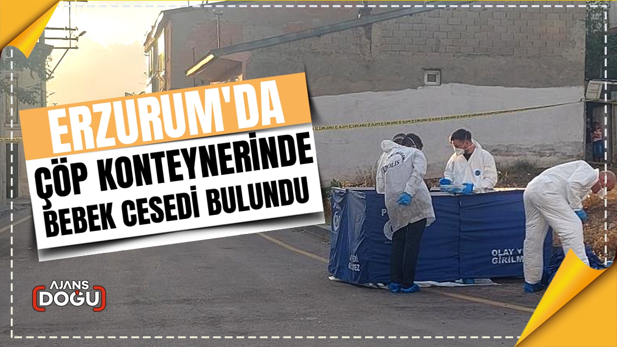 Erzurum'da çöp konteynerinde bebek cesedi bulundu