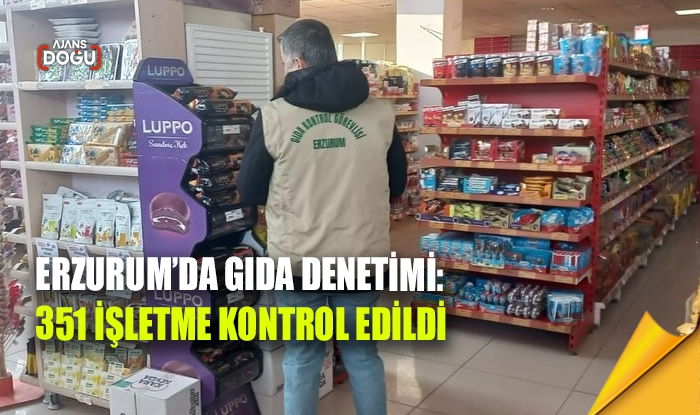 Erzurum’da gıda denetimi: 351 işletme kontrol edildi