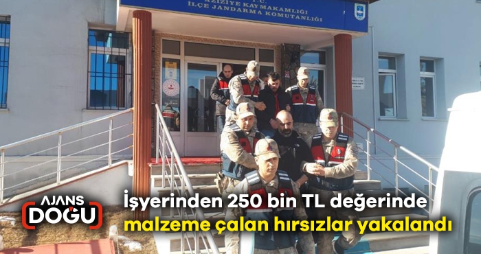 Erzurum’da işyerinden 250 bin TL değerinde malzeme çalan hırsızlar yakalandı