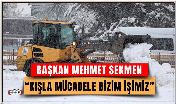 Erzurum’da kar timleri iş başında