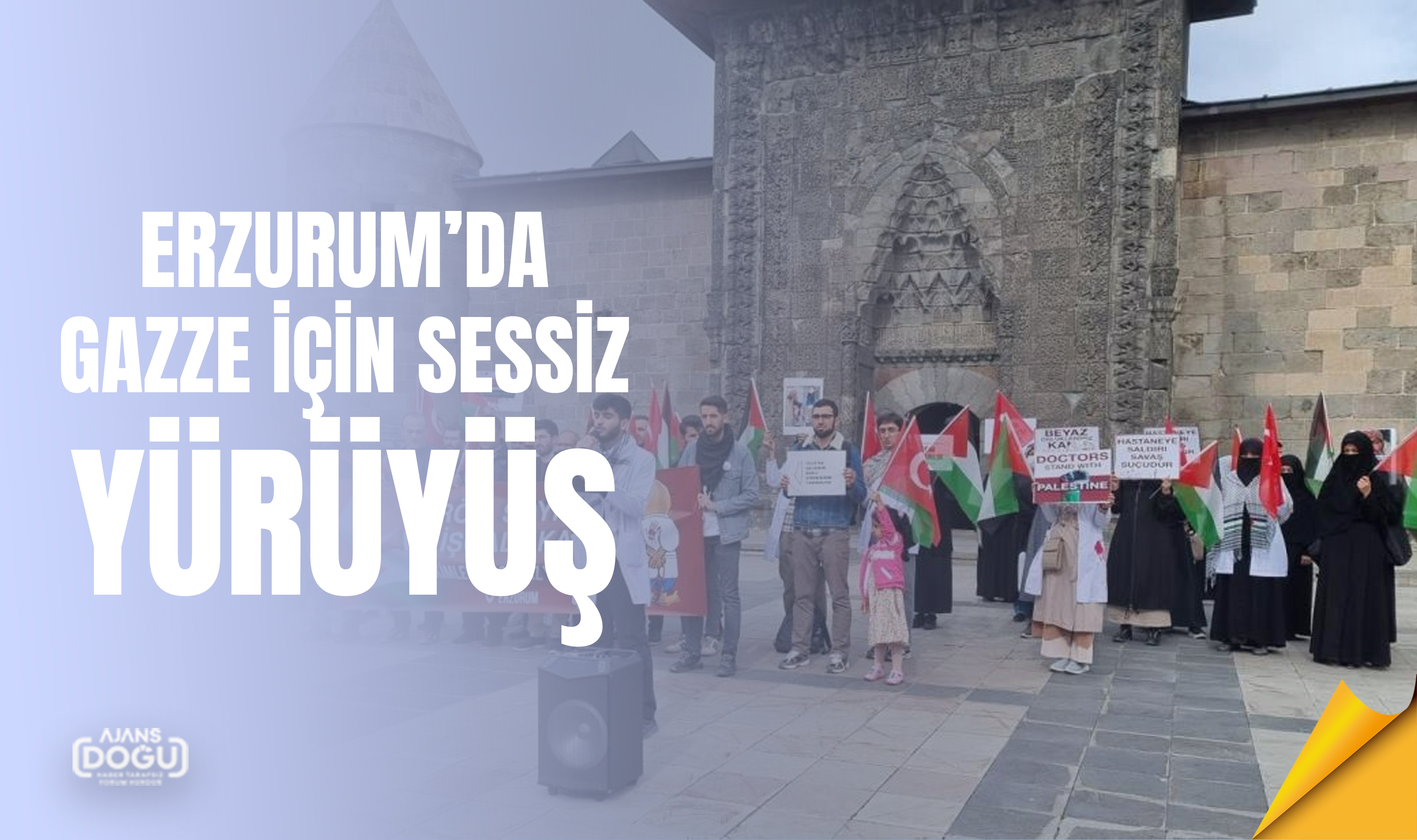 Erzurum'da Sağlık Çalışanlarından İsrail'in Gazze'ye Saldırılarına Karşı Sessiz Yürüyüş: Zulme Karşı Duruşları Sürüyor!