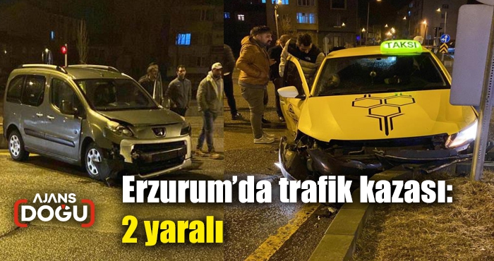 Erzurum’da trafik kazası: 2 yaralı