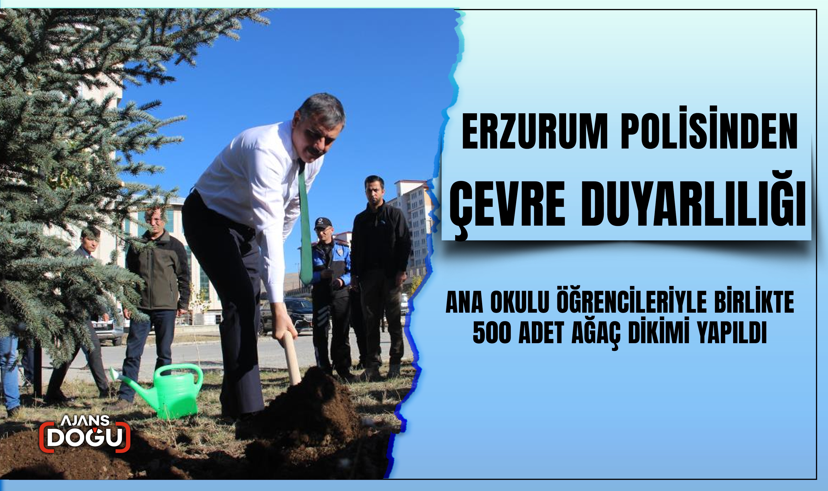 Erzurum polisinden çevre duyarlılığı