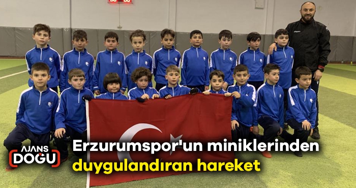 Erzurumspor'un miniklerinden duygulandıran hareket