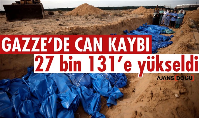 Gazze'de can kaybı 27 bin 131’e yükseldi