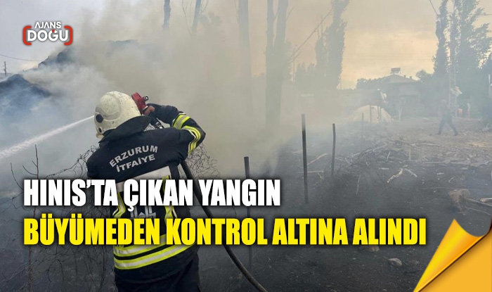 Hınıs’ta çıkan yangın büyümeden kontrol altına alındı