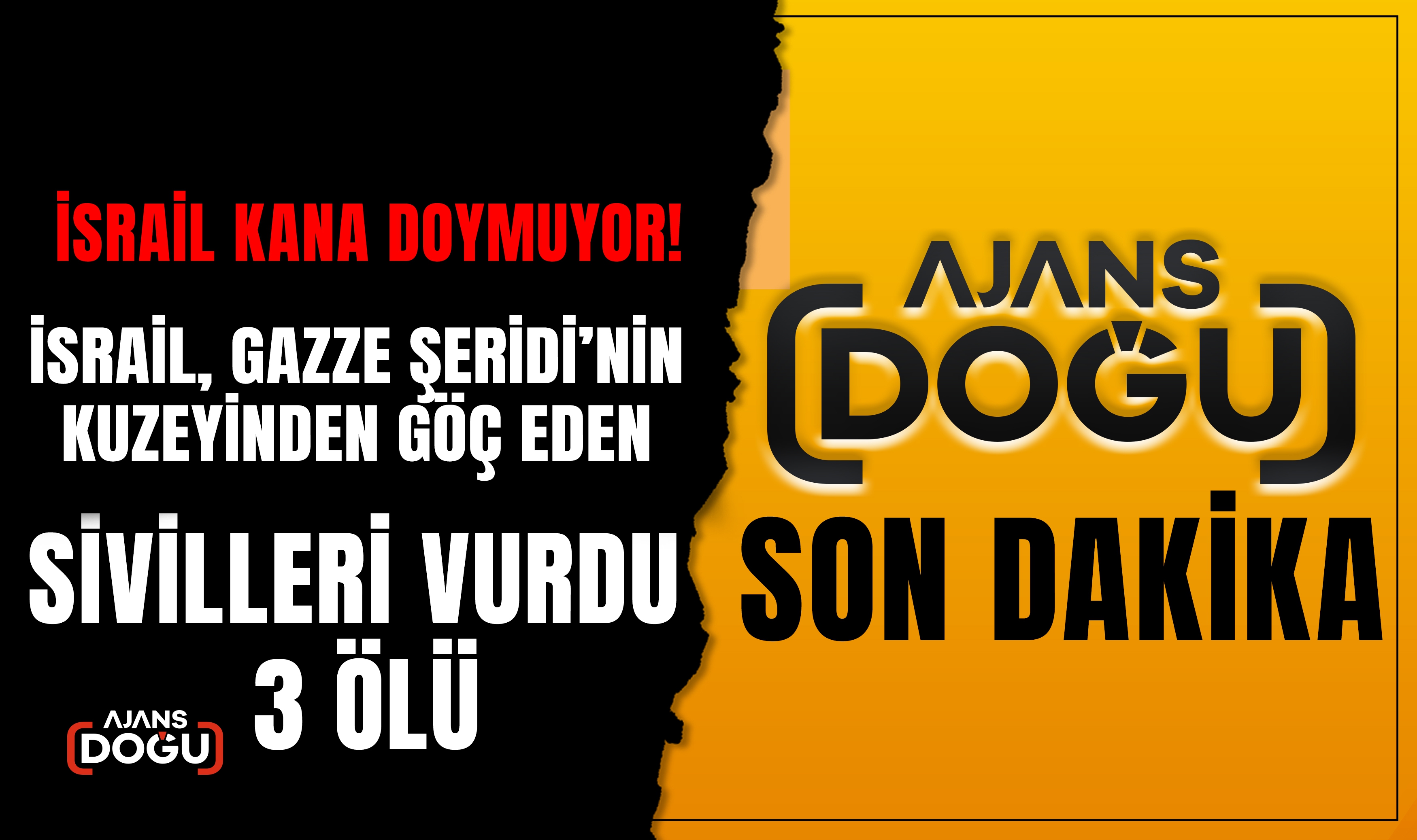 İsrail, Gazze Şeridi’nin kuzeyinden göç eden sivilleri vurdu: 3 ölü