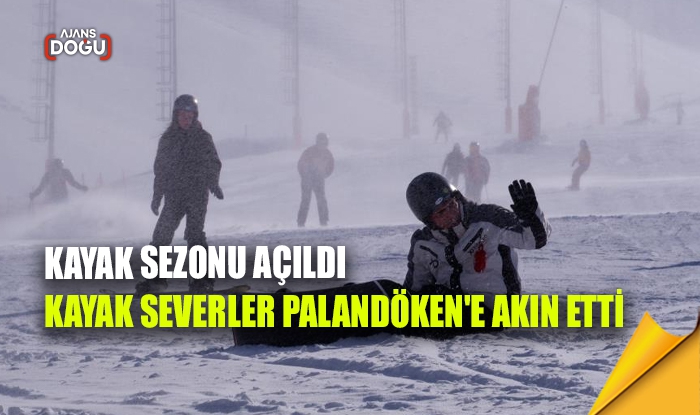 Kayak severler Palandöken'e akın etti
