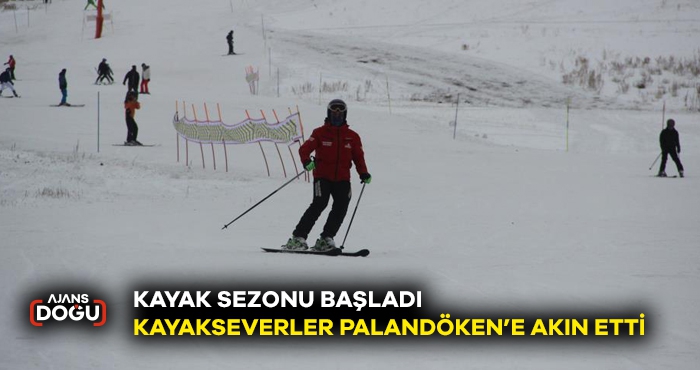 Kayakseverler Palandöken'e akın etti