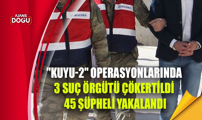 Kuyu-2 operasyonlarında 3 suç örgütü çökertildi, 45 şüpheli yakalandı