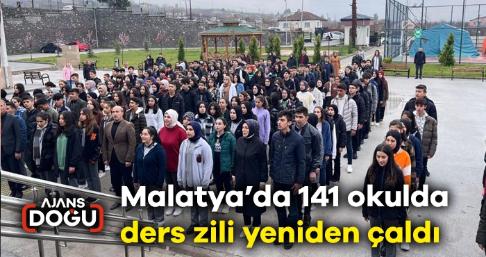 Malatya’da 141 okulda ders zili yeniden çaldı
