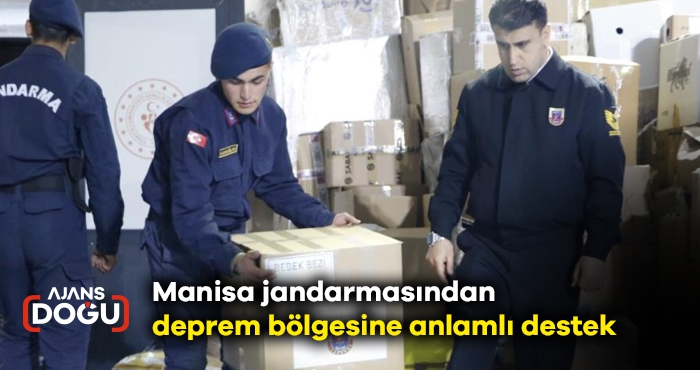 Manisa jandarmasından deprem bölgesine anlamlı destek