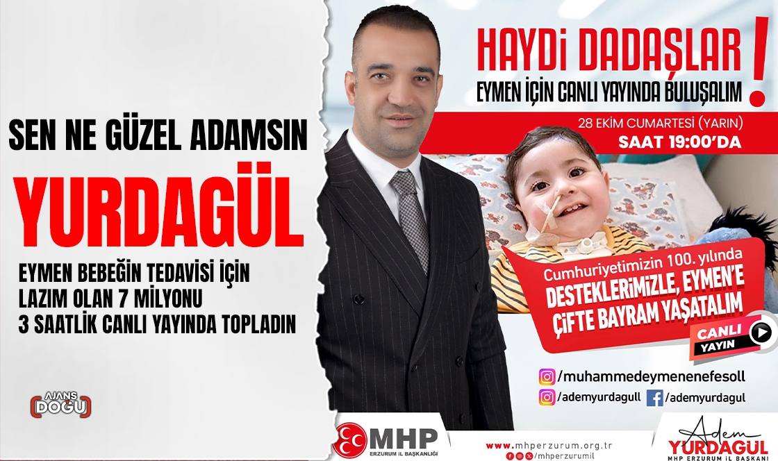 MHP Erzurum İl Başkanı Yurdagül Eymen Bebek için Erzurum'u seferber etti.