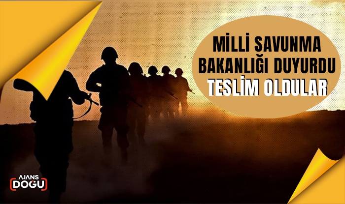 Milli Savunma Bakanlığı duyurdu: Teslim oldular