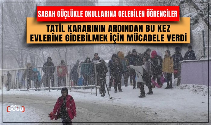 Öğrenciler evlerine gitmekte güçlük çekti