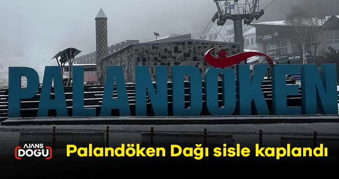 Palandöken Dağı sisle kaplandı