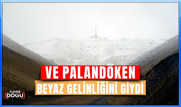 Palandöken’in zirvesi beyaza büründü