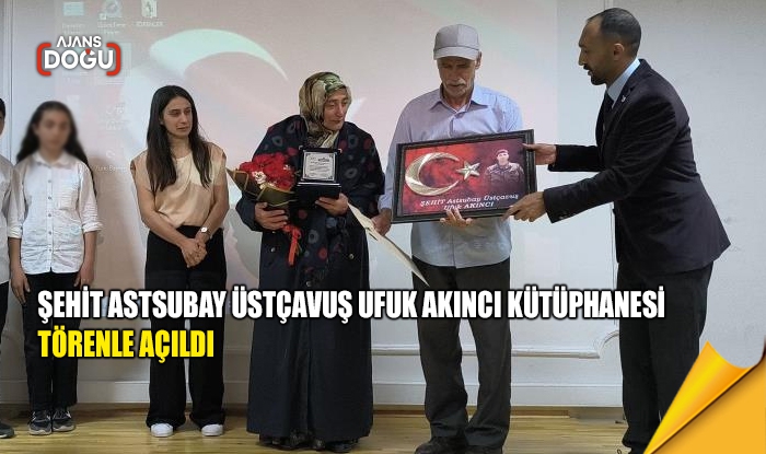 Şehit Ufuk Akıncı kütüphanesi törenle açıldı