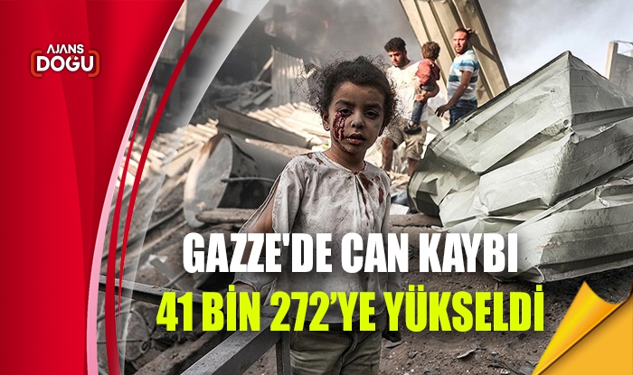 Soykırım devam ediyor: Gazze'de can kaybı 41 bin 272’ye yükseldi