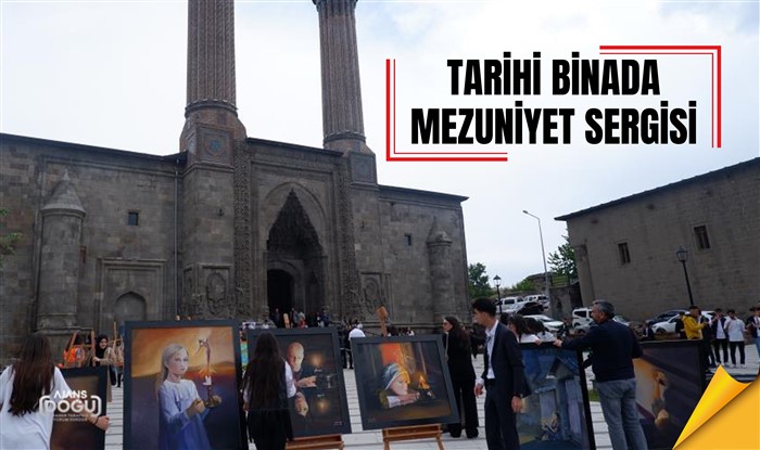Tarihi binada mezuniyet sergisi