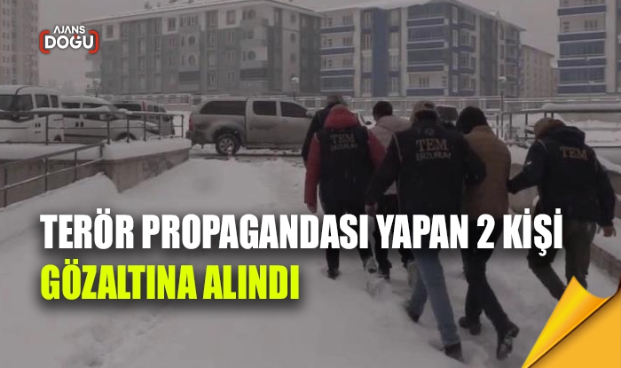 Terör propagandası yapan 2 kişi gözaltına alındı