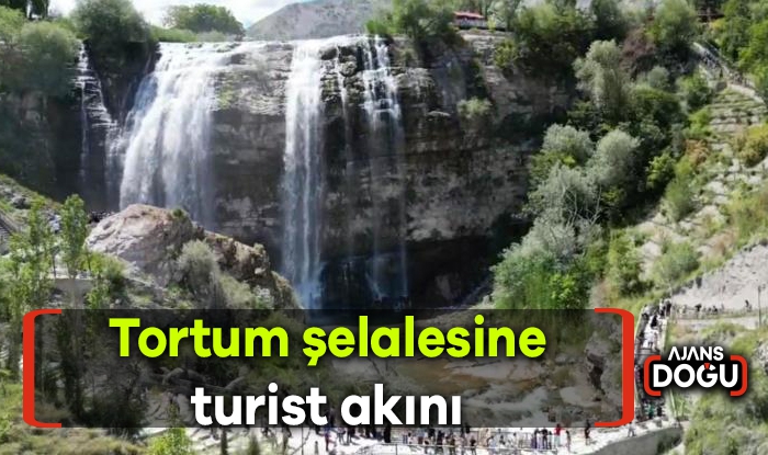 Tortum şelalesine turist akını