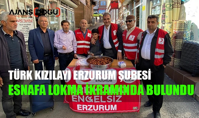 Türk Kızılayı Engelsiz Erzurum Şubesi Esnafa lokma ikramında bulundu