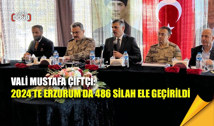 Vali Çiftçi: 2024’te Erzurum’da 486 silah ele geçirildi