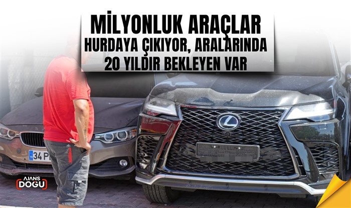 Yediemin otoparklarında yıllarca bekleyen araçlar ihale ile satılmayı bekliyor