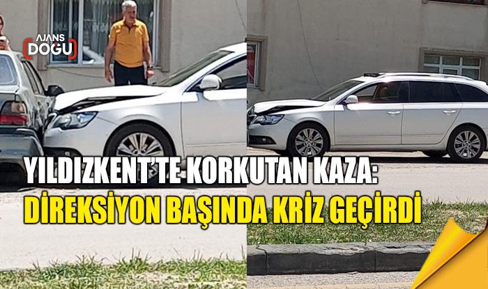 Yıldızkent’te korkutan kaza: Direksiyon başında kriz geçirdi
